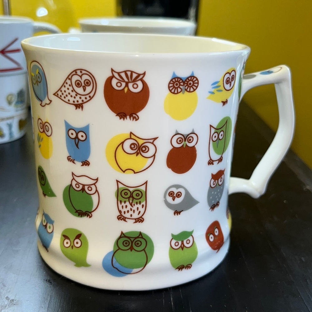 COPY - Gracie China owl mug by Coastline Imports 14 oz. Dishwasher & microwave …